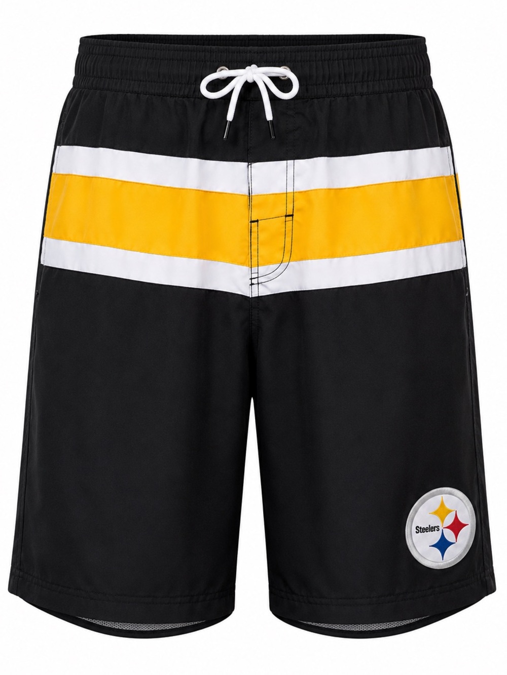 NFL Pittsburgh Steelers Swim Trunks Board Shorts Men’s XXL Black Yellow